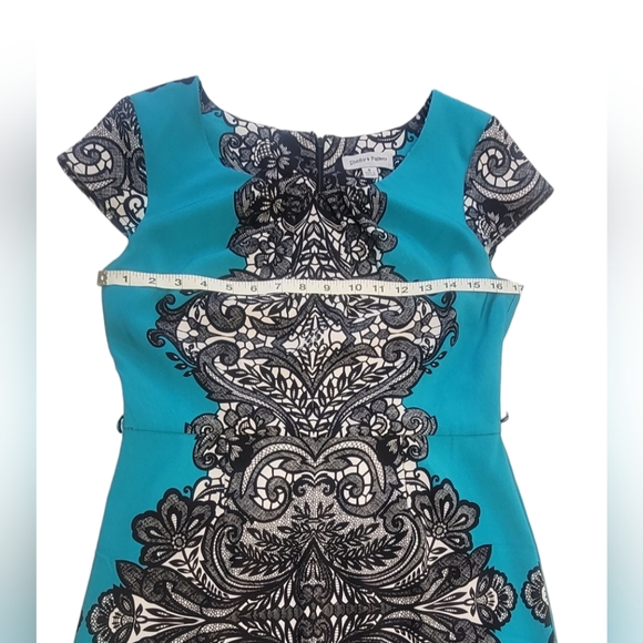 ❤️ SHELBY & PALMER DRESS SHORT SLEEVE GREEN BLACK SIZE: 6 - Picture 8 of 11